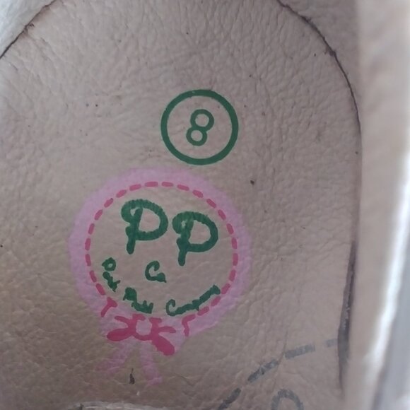 Posh Pickle Mary Jane Shoes Girl’s sz 8 White Leather Dress Shoes Sandals Buckle - Picture 3 of 10